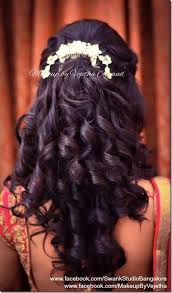The idea that the veil will partially or wholly cover the head does pose challenges for a wedding hairstylist, and it's tough to go the bespoke route.but like your wedding outfit, your bridal hairstyle must not be left to the last minute. Open Hair Bridal Hairstyles Indian Acconciature