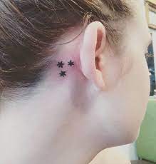 30 Brilliantly Simple Behind The Ear Tattoo Ideas Ear Tattoo Ideas Behind The Ear Tattoo Harry Potter Star Tattoo
