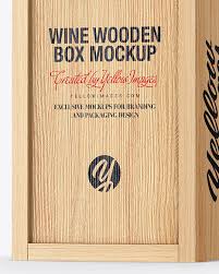 Download Wooden Wine Box Mockup In Box Mockups On Yellow Images Object Mockups