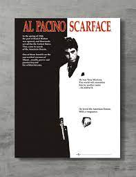 Yes 24 x 36 in. Buy Scarface Poster Scarface Movie Canvas Print Al Pacino Tony Montana Wall Art Posters Print Standard Size 18x24 Inches Online In Indonesia B07f2j5dlv