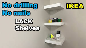 Ikea Lack Shelf No Drilling No Nails On Wall Youtube Ikea Lack Shelves Lack Shelf Ikea Lack