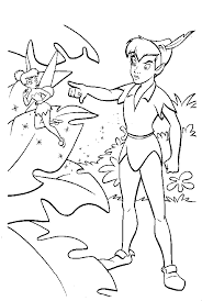 Disney Coloring Pages Peter Pan And Tinker Bell Peter Pan Coloring Pages Cartoon Coloring Pages Coloring Books