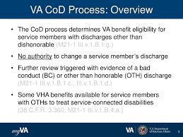 Va Benefit Eligibility Based On Character Of Discharge Ppt
