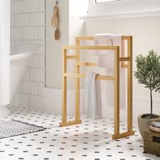 Maybe you would like to learn more about one of these? White Natural Free Standing Guest Towel Holder For The Bathroom Sturdy Towel Rack With Room For 2 Towels Mdesign Towel Rail Bathroom Towel Bars
