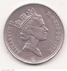 As of yesterday, the pound was worth a bit over $1.26 us. 10 Pence 1992 Elizabeth Ii 1952 Present Great Britain Coin 1697
