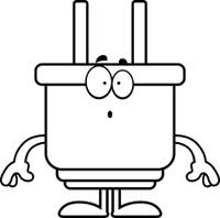Wire business splash effect concept. Surprised Cartoon Power Plug Stock Vector Freeimages Com