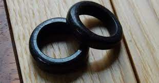 Black Granite Wedding Rings Mens Wedding Bands Black Mens Wedding Rings