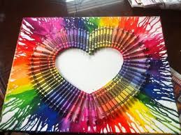 This Would Be Cute In A Play Room Child S Room Or Even For A Teacher I Love The Colors And With Crayons On Sale For Nex Art Diy Crayon Art Melted