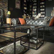 Déco industriel vous propose un large choix de tables, mélange d'acier et de bois massif pour des tables à manger originales au look industriel et vintage. Bout De Canape Industriel En Bois Recycle Et Metal Manufacture Tables Basses Interior S