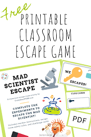 Mad Scientist Classroom Escape Game Free Pdf Free Pdf Of This Fun Classroom Escape Game The Mad Scientist Fully Cu In 2020 Escape Room Escape Room Game Escape Game