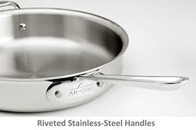 All Clad 41126 Stainless Steel Tri Ply Bonded Dishwasher Safe Fry Pan With Lid Cookware 12 Inch Silver All Clad Stainless Steel Handle