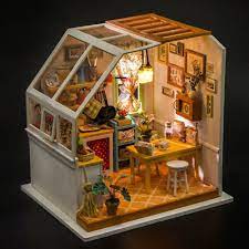 Diy House Miniaturekitchen Assembly Kit3d Wooden Etsy Wooden Dollhouse Kits Dollhouse Miniatures Kitchen Miniature Kitchen