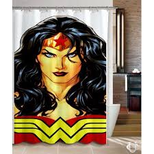 Wonderwoman Wonder Woman Superhero M Shower Curtain Cute Shower Curtains Wonder Woman Superhero Cheap Shower Curtains
