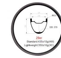 Jantes VTT Top-Fire 29er Hookless 34mm Largeur 30mm ...