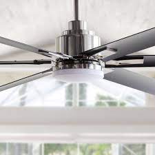 Check spelling or type a new query. 72 In Larger Brushed Chrome 6 Blade Led Ceiling Fan With Remote 72 Inches Overstock 31841583