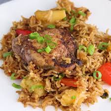 One Pan Caribbean Jerk Chicken With Pineapple Coconut Rice Ambitious Kitchen Recipe Healthy Meal Prep Jerk Chicken And Rice Dinner Meal Prep