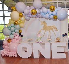 Birthday Backdrops For Photos Baby Shower Connoisseur On Instagram A Pretty Pastel Unicorn 1st Birthday Backdrop A Pastel Birthday Unicorn Birthday Party Decorations Birthday Balloons