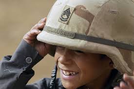 In a small village in northern Iraq, a young boy tries