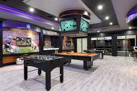 Custom Games Room In Reunion Resort Mansion Rooms Arcade Room Game Room Basement