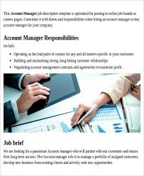 Key account manager responsibilities include: Free 8 Account Management Job Description Samples In Ms Word Pdf