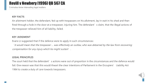 This is known as ex turpi causa non oritur actio, which means that no action can arise from an illegal act. Case Law Tort Ex Turpi Causa Non Oritur Actio Revill V Newbery 1996 Qb 567 Ca Youtube
