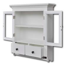 Antique leaded glass cabinet doors add flavor to a cabinet. D Shop Wooden Kitchen Wall Cabinet With Glass Door White Design Shop