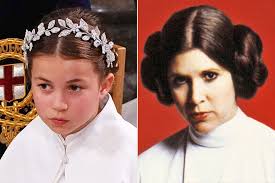 Princess Charlotte's Coronation Look Compared to Princess Leia