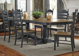 Springfield Ii Honey And Black Extendable Double Pedestal Dining Room Set By Liberty With An Affordable Price And Dinette Sets Liberty Furniture Dining Table