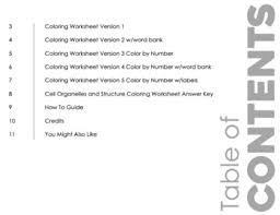 Animal cell coloring (grade 5). Plant And Animal Cells Organelles And Structures Coloring Worksheet