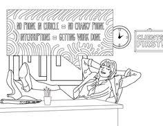 Drawing for adults and kids. F Cking Computer Adult Coloring Book