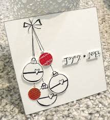 Carte Faite Main Joyeux Noel Boules De Noel Cartes Par Propaganda Diy Carte De Noel Main Noel Carte Noel