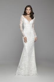 Tara Keely Bridal Style 2756 Ivory Sequined Embroidered Lace Modified Sheath Gown Deep Plunging Neckli Ball Gowns Wedding Wedding Dresses Sheath Bridal Gown