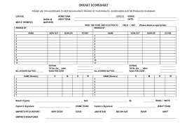 Whether it is a professional game or just a casual game, just download and print. Cricket Score Sheet Download Free Documents For Pdf Word And Excel