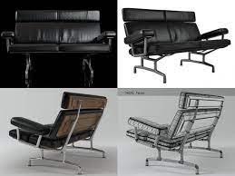 · ·solid walnut or teak polished smooth and hand finished. Eames Sofa 2 Sitzer 3d Modell Turbosquid 1185223