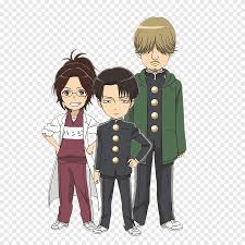 The plot of attack on titan revolves around the young elen hunter, his adoptive sister mikasa and his best friend armin arlert, who live together with the rest of manga discussion. Anime Attack On Titan Junior High Manga Eren Yeager Junior High School Mathematics Child Manga Png Pngegg