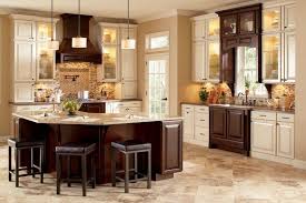 Beautiful white kitchen cabinets with tile floor realhi fi kitchen description: Kitchen Cabinet Colors With Tan Floor White And Brown Kitchen Cabinet Color Idea With Brown Co Beige Kitchen Brown Kitchen Cabinets Two Tone Kitchen Cabinets