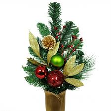 Artificial Evergreen Arrangement For A Mausoleum Vase Ma1418 Christmas Flower Arrangements Cemetery Decorations Flower Vase Arrangements