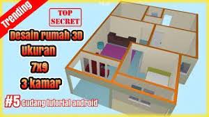 Halo sahabat desain rumah minimalis, postingan selanjutnya ini saya akan berbagi denah rumah ukuran 7x10 kamar 3 sederhana.mudah mudahan bisa bermanfaat ya. Desain Rumah 3d 7x9 Dengan 3 Kamar Part 5 Floor Plan Creator Likiwan Youtube