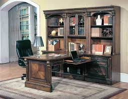 Our furniture, home decor and accessories collections feature modular home office wall units in quality materials and classic styles. Huntington 7 Piece Peninsula Desk Wall Unit In Chestnut Finish By Parker House Hun 505 7