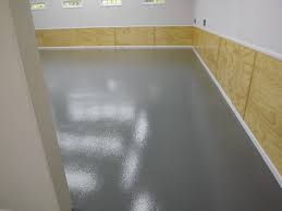Garage Epoxy Floor Grey Floors Grey Wall Black Wainscot And White Trim Wainscoting Styles Diy Wainscoting Wainscoting Height