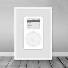 Apple Ipod Classic Poster Apple Digital Download Print Etsy Minimalist Wall Art Poster Wall Art Retro Poster
