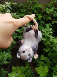 Felted Possum Toy Stuffed Possum Toy Possum Animal Felt Etsy Feutrage A L Aiguille Laine Feutree Laine Cardee
