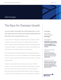 Viimeisimmät twiitit käyttäjältä bank of america (@bankofamerica). The Race For Overseas Growth Bank Of America Merrill Lynch
