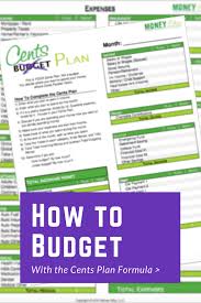 How To Budget Your Money With Percentages Cents Plan Formula Budgeting How To Plan Money Advice