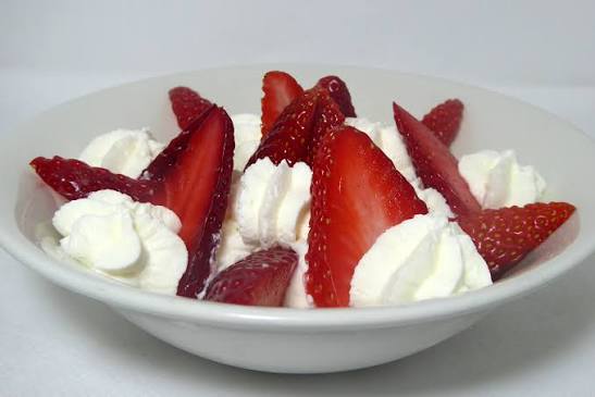 Cream with Strawberries