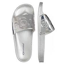 Check spelling or type a new query. Superga 1908 Pometu Slides Damen Badesandalen Metallic Silver Meinsportline De