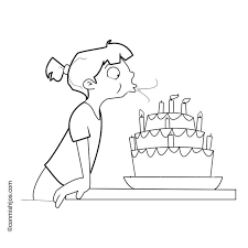 Ausmalbild Geburtstag Kerzen Auf Der Geburtstagstorte Kostenlos Ausdrucken