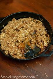 Apple Crisp In A Cast Iron Skillet Simple Living Mama Recipe Apple Crisp Cast Iron Recipes Cast Iron Skillet Recipes