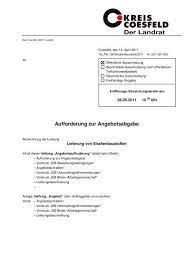 Maybe you would like to learn more about one of these? Aufforderung Zur Angebotsabgabe Kreis Coesfeld