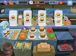 Spongebob Krusty Cook Off Mod Apk V1 0 15 Unlimited Gems Coins Free Download Cook Off Spongebob Game Food